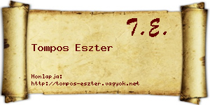 Tompos Eszter névjegykártya